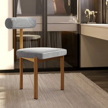מעצב השולחן המודרני כיסא האוכל הנורדי ורוד השינה קטיפה מעצב כיסא כורסה אלגנטית נוח שמברה פריטים ביתיים