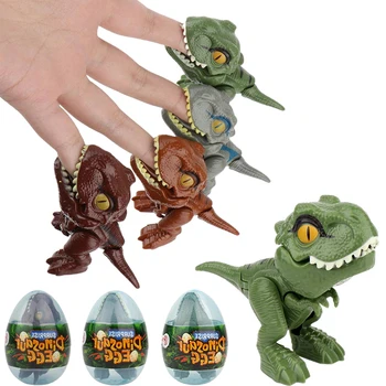 מצחיק ביצי דינוזאור חידוש האצבע דינוזאור אנימה דמויות פעולה צעצועים מסובך טירנוזאורוס רקס דגם דינוזאור צעצוע מתנות עבור הילד.