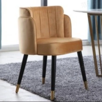 מרופדים יוקרה כיסאות חדר האוכל הנורדי אופנתי נייטרלי אלגנטי כיסאות סלון מעצבים שחור הרגל Mobili Per La Casa רהיטים