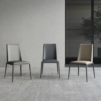 מתכת הכריות של כסאות אוכל אירופאי מינימליסטי משענת יוקרה כיסא מנהלים מחכה ארגונומי Meuble סלון נורדי רהיטים