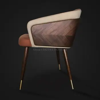 מתקדם Nordic Lounge Chair עיצוב מינימליסטי יוקרה שולחן עץ כיסא למשרד חדר Muebles Para El Hogar מסעדה רהיטים