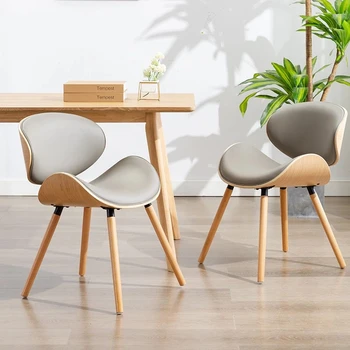 נורדי בציר כסאות אוכל מטבח נייד מעץ, עיצוב כסאות אוכל המשרד מרגיע Cadeiras דה בג פאנקי רהיטים