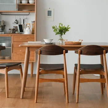 נורדי עץ דובדבן יומן האוכל, כסאות מטבח, רהיטים מעץ מלא האוכל הכיסא הביתה רהיטים עיצוב מקורי משענת הכיסא GM