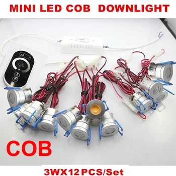 ניתן לעמעום 9/10/11/12/13/14/15/16x3W LED Downlights LED מנורות תקרה AC85-265V כולל נהג+2.4 G דימר פנימי ספוט תאורה