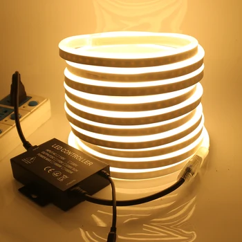ניתן לעמעום LED רצועת אור ניאון 110V 220V 2835SMD עמיד למים ניאון דיודה הקלטת 120Leds/m גמיש Led אור האיחוד האירופי/בריטניה/ארה 