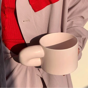 סופר קיבולת גדולה ספלי קפה, כוסות קרמיקה מיידית קערת מרק אטריות לארוחת בוקר, חלב, מיץ, תה להתמודד עם מים כוס 725ml מתנות