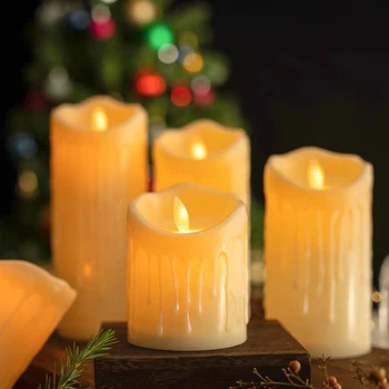 סימולציה קורע סווינג Led נרות אלקטרוניים ביתיים ללא עשן אור חג המולד החתונה הכביש המוביל מנורה דקורטיבית