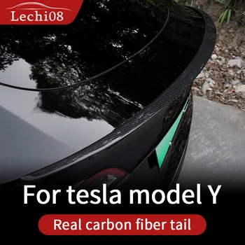עבור טסלה מודל y אביזרים / רכב 2016-2021 אביזרים פחמן ספוילר טסלה שלוש ספוילרים טסלה מודל Y סיבי פחמן / acces