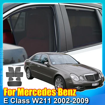 עבור מרצדס E קלאס W211 חדשה העגלה 2002-2009 מגנטי חלון המכונית שמשיה מגן השמשה הקדמית בצד האחורי וילון השמש לצל.