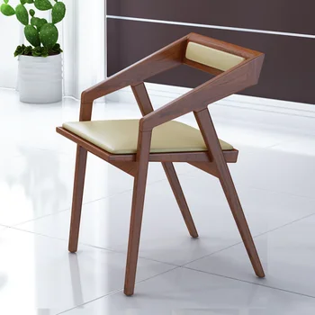 עץ השינה זרוע כיסא האוכל הנורדי, שידה עיצוב סלון לסועדים הכיסא במשרד המודרני יוקרה Stuhl ריהוט הבית