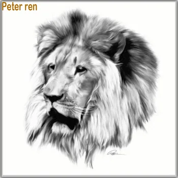 פיטר רן Diy יהלום ציור לחצות סטיץ מלא כיכר יהלום פסיפס משק הבית עיצוב אריה מלך היער