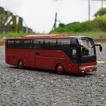 צעצוע מיני Die-ליהוק 1:42 בקנה מידה Yutong אוטובוס אוטובוס תיירים מפואר מודל סימולציה סגסוגת קישוט למבוגרים תחביב אוסף המדיה