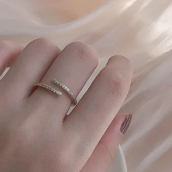 קוריאני יוקרה גביש זירקון פתיחת טבעות לאישה 2022 חדש גותי תכשיטים ברמה גבוהה סט אביזרי אופנה בנות מתנה