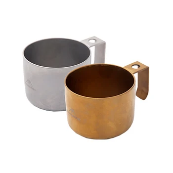 קמפינג כוס קפה ספל חיצוני נייד פיקניק כלי בישול נירוסטה כוסות קפה טיולים ספל תה