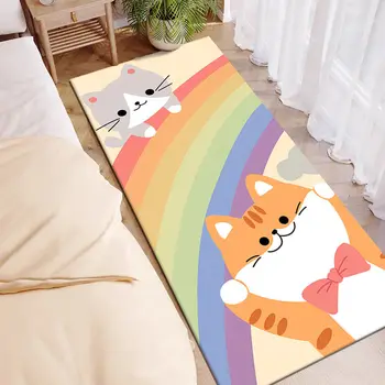 קריקטורה חמוד חתלתול השטיח הביתה חדר השינה המטבח החלקה שטיח מחצלת דלת חדר האמבטיה שטיח ילדים השינה שטיחים דקורטיביים