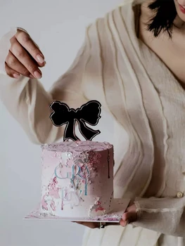 קשת אקריליק עליונית עוגת חתונה מתנות אישית אירוסין בחורה זהב שם Toppers עוגת קישוט מודרני מתנות