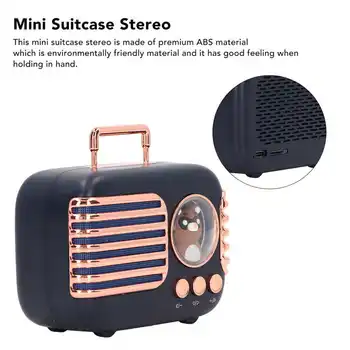 רטרו רמקול מחמד חמוד Wireless Mini המזוודה סטריאו כחול נגינה חיצוני