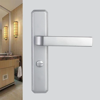 שירותים יחיד הלשון שחור שקט מנעול דלת אלומיניום סגסוגת הדלת בשירותים בשירותים בשירותים מנעול שירותים זכוכית ידית הדלת.